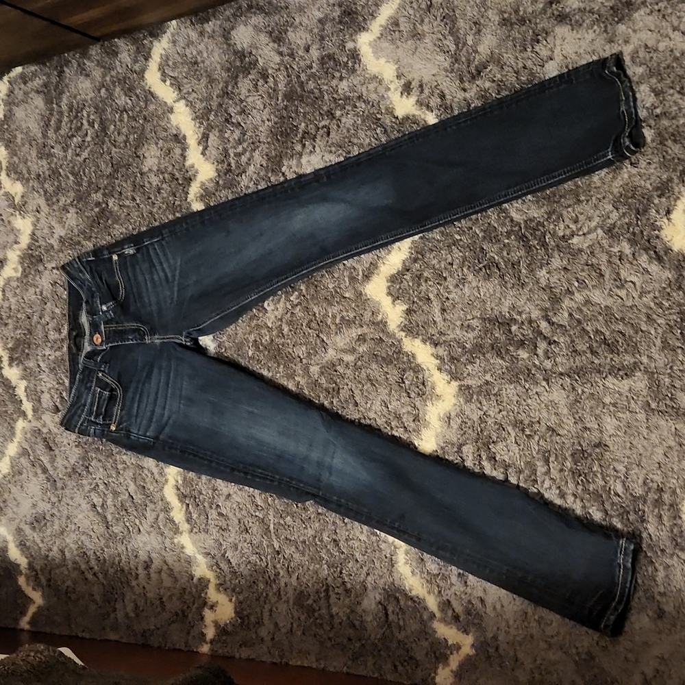Silver straight leg jeans size 25